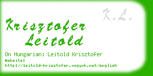 krisztofer leitold business card